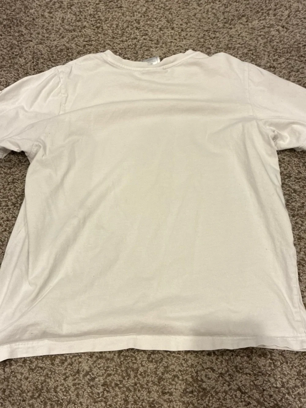 adidas White Tee with Black Architectural Print Beijing 2008 World Cup